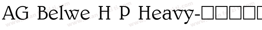AG Belwe H P Heavy字体转换